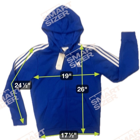 NWT Adidas Full-Zip 3-Stripe Hoodie Jacket Med Athletic Activewear Sport MSRP$60 - Picture 4 of 4